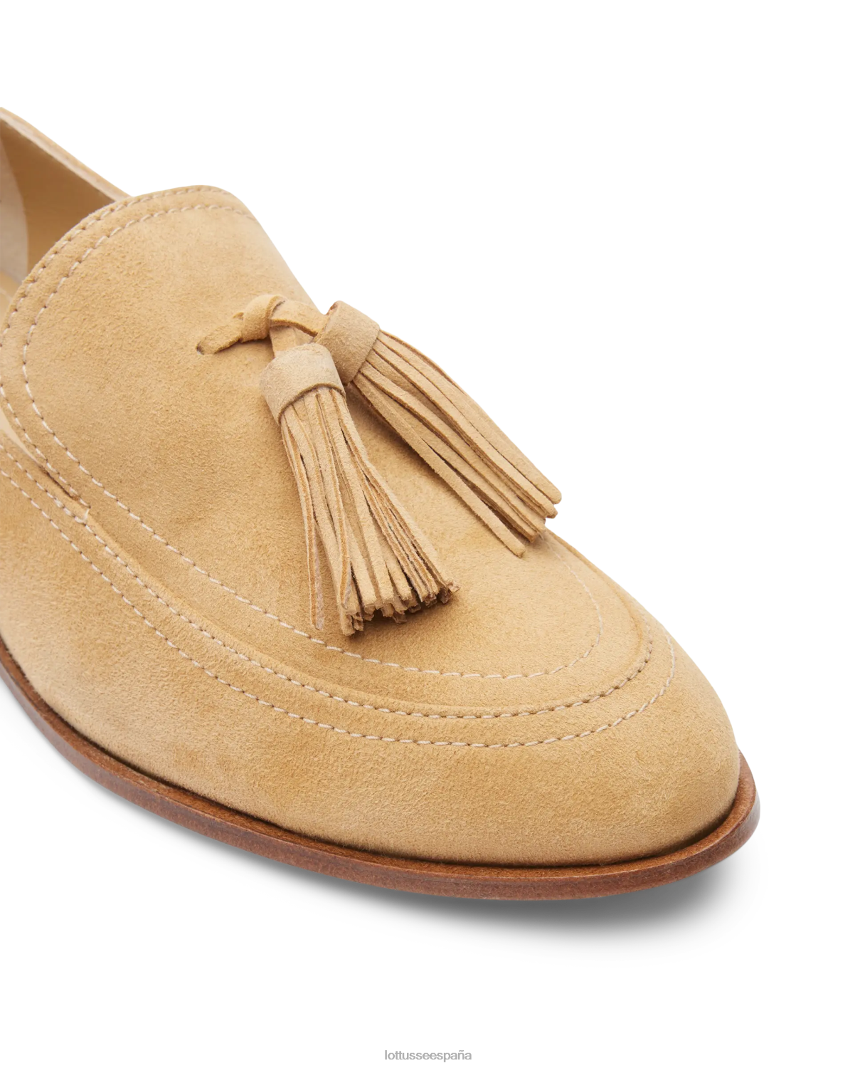 Lottusse mocasines claire de gamuza beige mujer calzado V40NX244